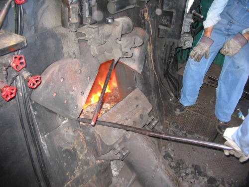 Working the fire