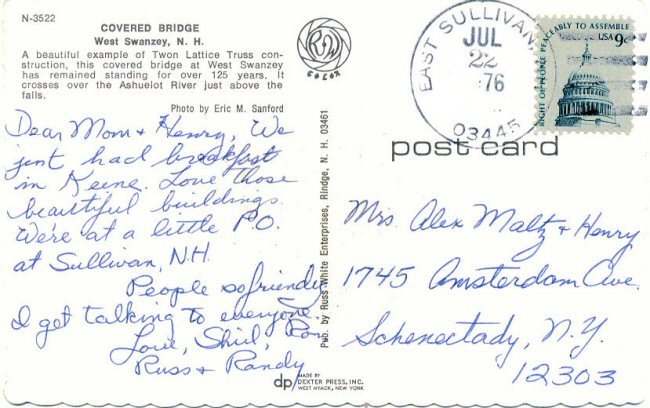 Russell and Randy's Postal Cards